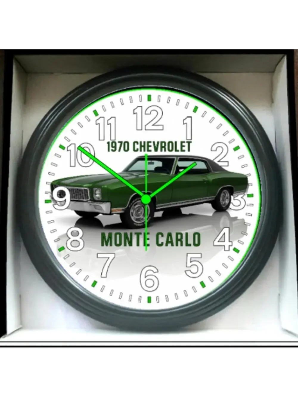 1970 Monte Carlos Glow In The Dark Wall Clock New!